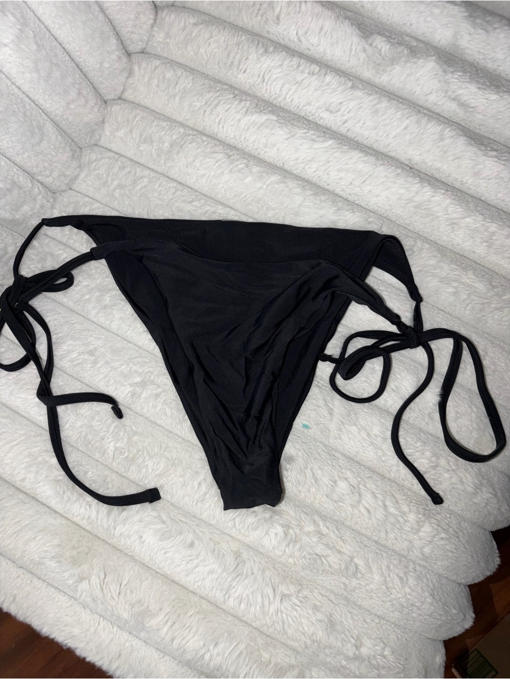 Black Side-Tie Cheaky Bikini Bottom